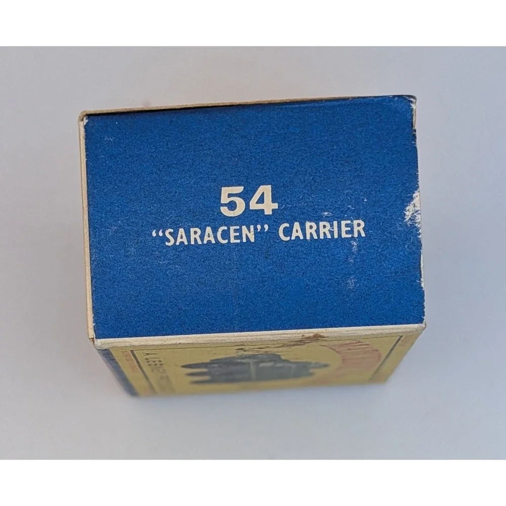 Vintage Matchbox No 54 Saracen Personnel Carrier Lesney Diecast Military Boxed
